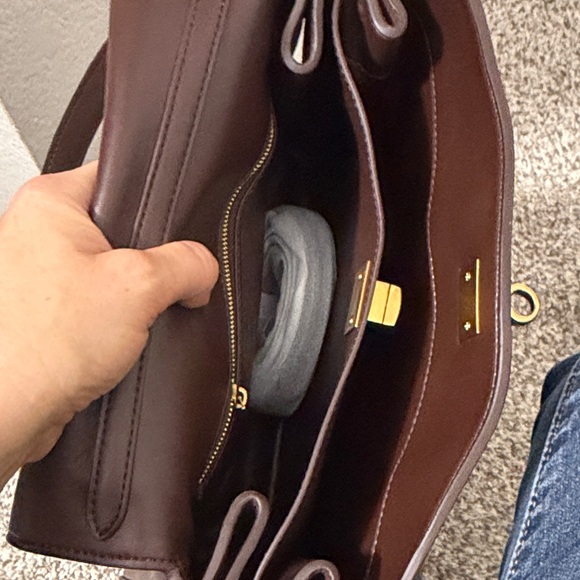 Elegant Brown Suede Women's Bag - Picture 5 of 5